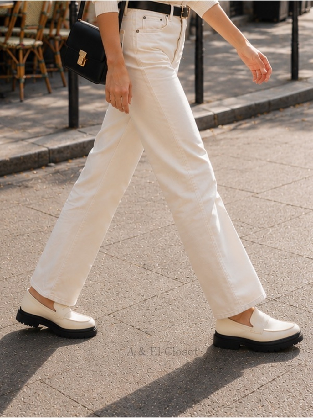 Quince Italian Cow Leather Lug Sole Loafers Bone Ivory Platform Shoes US 10 NIB